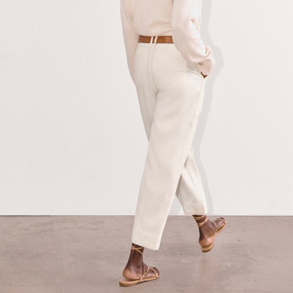 Everlane Cream Wide-Leg Pants - Picture 3 of 11